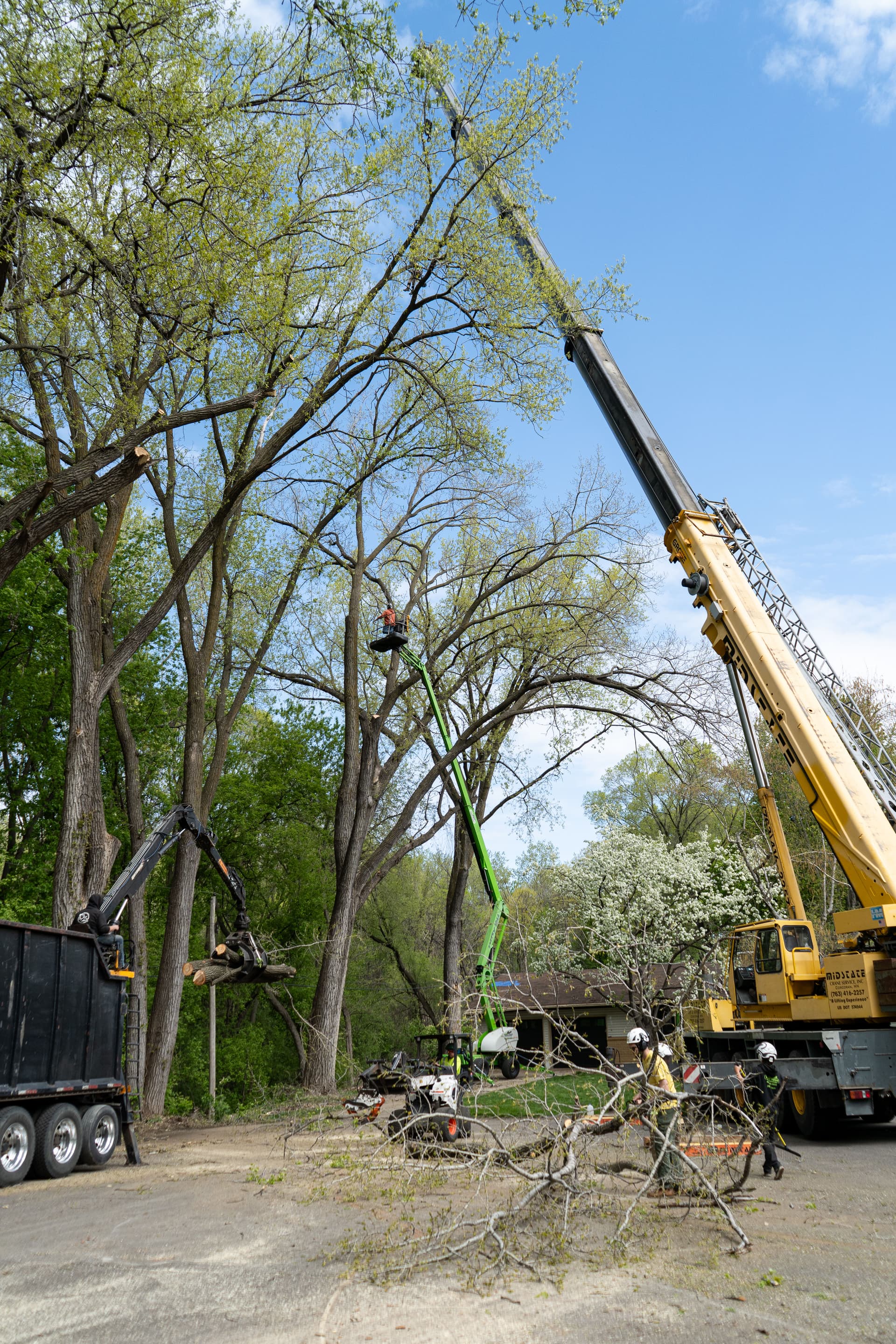 120-Ton Crane Cottonwood Removal in Minnetonka MN image