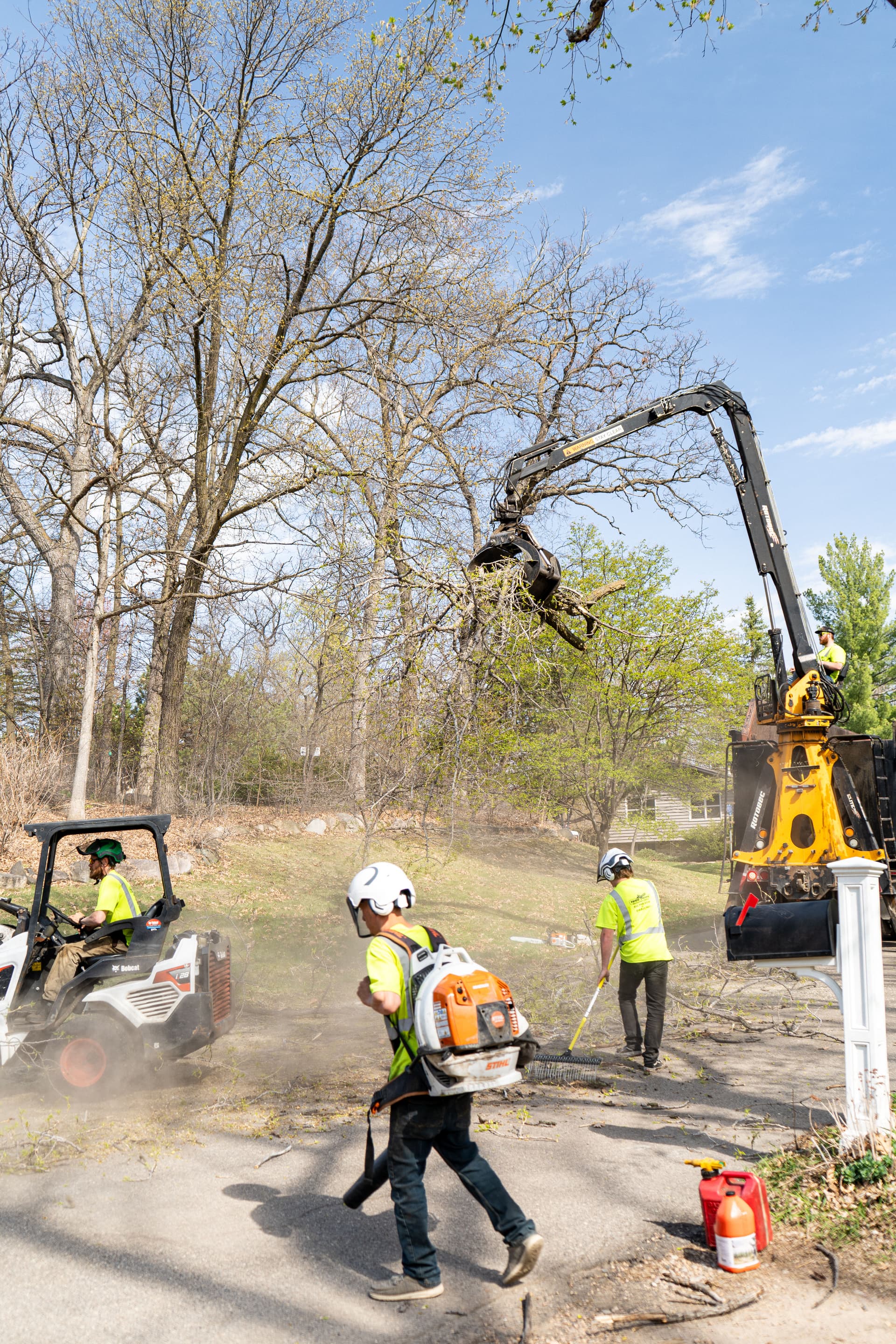 Gallery photos for Crane-Assisted Tree Removal Right Next to a Home in Minnetonka: Image #1
